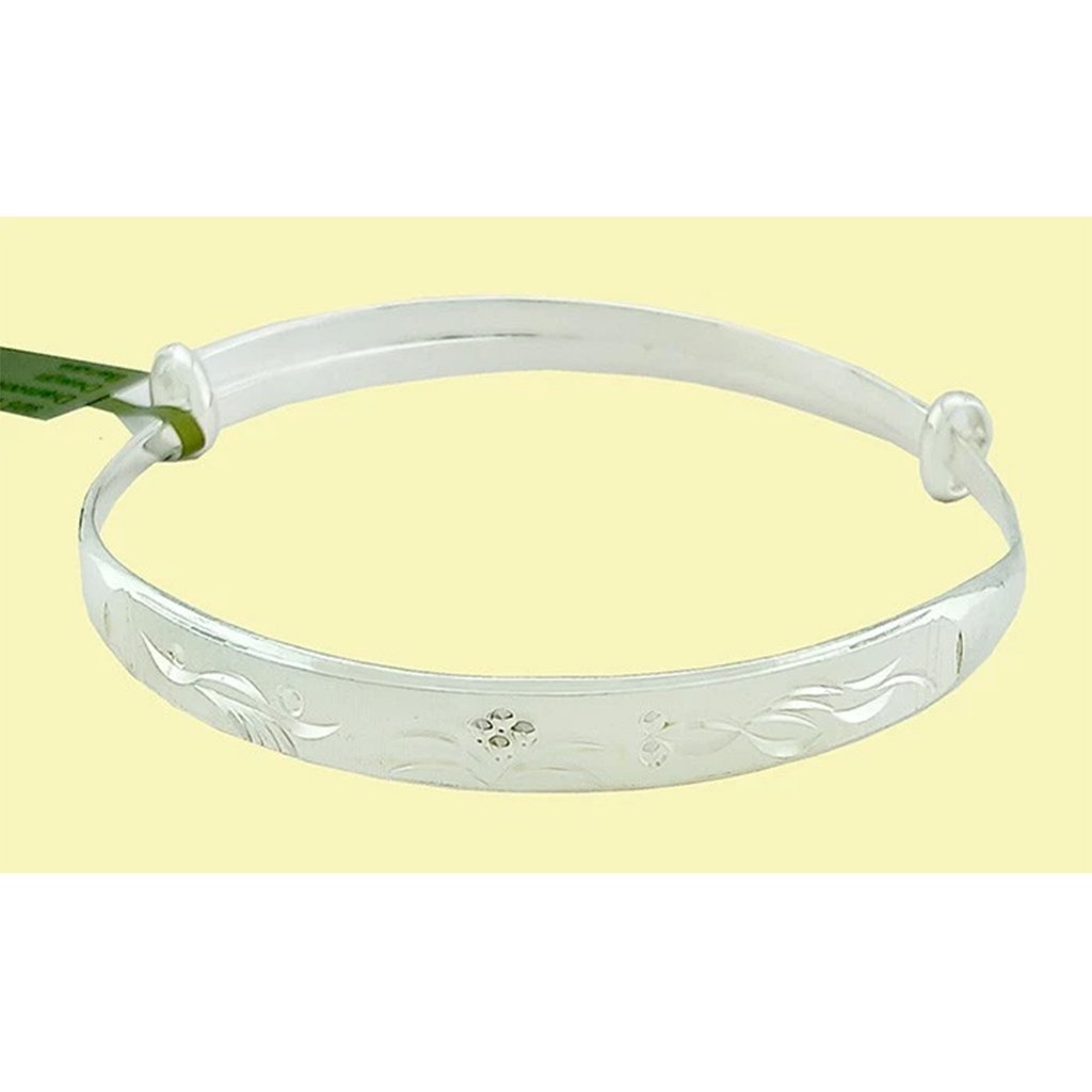 Solid .925 Sterling Silver Bangle Bracelet